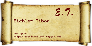 Eichler Tibor névjegykártya